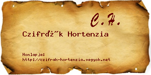 Czifrák Hortenzia névjegykártya